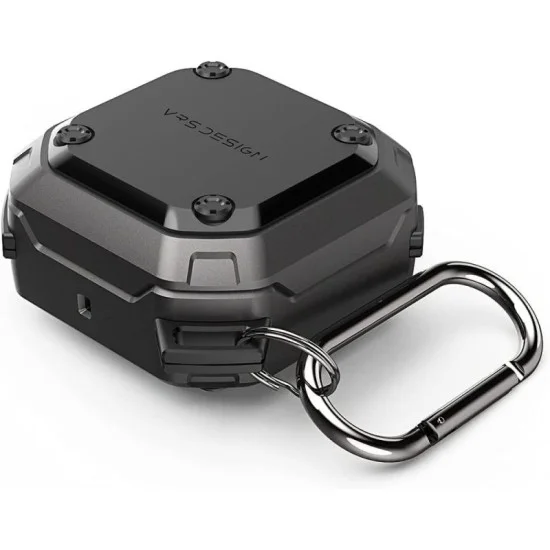 Vrs Design Galaxy Buds2 Pro / Buds 2 / Buds Pro / Buds live Case Active Fit-Metal Black